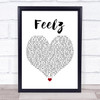 Lil Peep Feelz White Heart Song Lyric Wall Art Print
