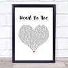 Lisa Lisa & Cult Jam Head to Toe White Heart Song Lyric Wall Art Print