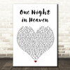 M People One Night in Heaven White Heart Song Lyric Wall Art Print