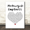 Manic Street Preachers Motorcycle Emptiness White Heart Song Lyric Wall Art Print