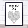 Avenged Sevenfold Seize the Day White Heart Song Lyric Wall Art Print