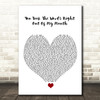Meat Loaf You Took The Words Right Out Of My Mouth White Heart Song Lyric Wall Art Print