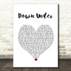 Men At Work Down Under White Heart Song Lyric Wall Art Print