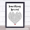 Miguel Campbell Something Special White Heart Song Lyric Wall Art Print