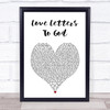Nahko And Medicine For The People Love Letters To God White Heart Song Lyric Wall Art Print