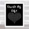 Elton John Circle Of Life Black Heart Song Lyric Print