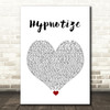 Notorious B.I.G. Hypnotize White Heart Song Lyric Wall Art Print