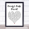 Ocean Colour Scene Foxy's Folk Faced White Heart Song Lyric Wall Art Print
