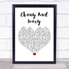 Paul McCartney Ebony And Ivory White Heart Song Lyric Wall Art Print