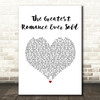 Prince The Greatest Romance Ever Sold White Heart Song Lyric Wall Art Print