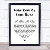 Ray Charles Come Rain Or Come Shine White Heart Song Lyric Wall Art Print