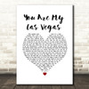 Red Wanting Blue You Are My Las Vegas White Heart Song Lyric Wall Art Print