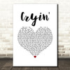 Aerosmith Cryin' White Heart Song Lyric Quote Music Print