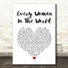 Air Supply Every Woman In The World White Heart Song Lyric Quote Music Print