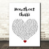 Allo Darlin' Heartbeat Chilli White Heart Song Lyric Quote Music Print