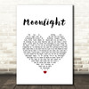 Ariana Grande Moonlight White Heart Song Lyric Quote Music Print