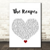 As It Is The Reaper White Heart Song Lyric Quote Music Print