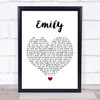 Catfish And The Bottlemen Emily White Heart Song Lyric Quote Music Print