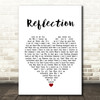 Christina Aguilera Reflection White Heart Song Lyric Quote Music Print