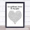 David Lee Murphy & Kenny Chesney Everything's Gonna Be Alright White Heart Song Lyric Quote Music Print