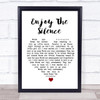 Depeche Mode Enjoy The Silence White Heart Song Lyric Quote Music Print