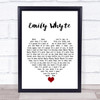 DMA'S Emily Whyte White Heart Song Lyric Quote Music Print