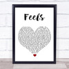 Ed Sheeran Feels White Heart Song Lyric Quote Music Print