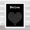Alice Cooper Poison Black Heart Song Lyric Print