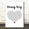 Eva Cassidy Danny Boy White Heart Song Lyric Quote Music Print