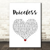 for KING & COUNTRY Priceless White Heart Song Lyric Quote Music Print