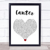 Gerry Cinnamon Canter White Heart Song Lyric Quote Music Print