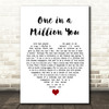Larry Graham One in a Million You White Heart Song Lyric Quote Music Print