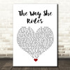 Luke Combs The Way She Rides White Heart Song Lyric Quote Music Print