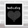 Alicia Keys Underdog Black Heart Song Lyric Print