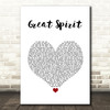 Nahko And Medicine For The People Great Spirit White Heart Song Lyric Quote Music Print