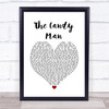 Sammy Davis Jr. The Candy Man White Heart Song Lyric Quote Music Print