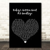 George Strait Baby's Gotten Good At Goodbye Black Heart Song Lyric Print