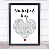 The Divine Comedy Gin Soaked Boy White Heart Song Lyric Quote Music Print