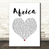Toto Africa White Heart Song Lyric Quote Music Print