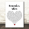 Wallows Remember When White Heart Song Lyric Quote Music Print