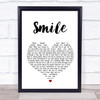 Michael Jackson Smile Heart Song Lyric Quote Print