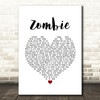 The Cranberries Zombie Heart Song Lyric Quote Print