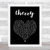 Harry Styles Cherry Black Heart Song Lyric Print