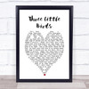 Three Little Birds Bob Marley Heart Quote Song Lyric Print