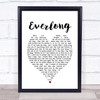 Everlong Foo Fighters Heart Song Lyric Quote Print