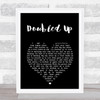 Heather Nova Doubled Up Black Heart Song Lyric Print