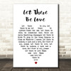 Let There Be Love Nat King Cole Heart Song Lyric Quote Print
