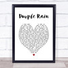 Purple Rain Prince Heart Song Lyric Quote Print