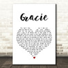 Ben Folds Gracie White Heart Song Lyric Quote Print