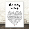 The Lady In Red Chris De Burgh Heart Song Lyric Quote Print